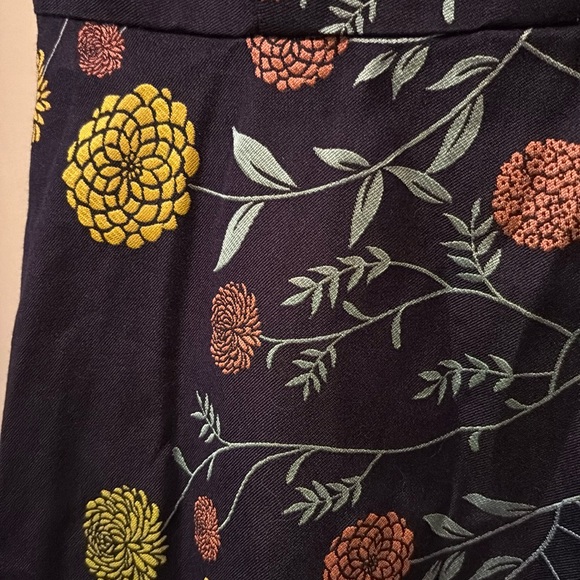 EShakti women’s Navy Blue Pink & Yellow Flower Print Dress Sz 10 pockets. NWOT - Picture 5 of 12
